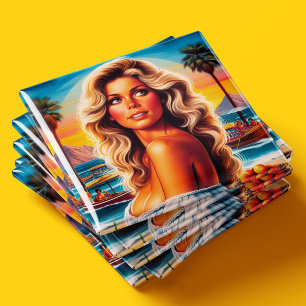 80s Summer Woman Magnet