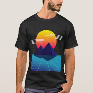 80s Sunset Nostalgic Computer Graphic T-Shirt