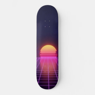 80s Sunset Skateboard