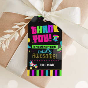 80s Thank You Tags, 80s Favour Tags