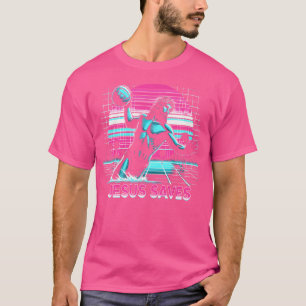 80S Vaporwave Jesus Saves Water Polo