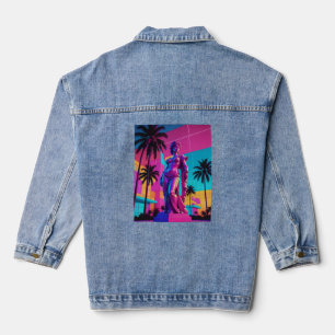80s Vaporwave Venus Vibes Tee Denim Jacket