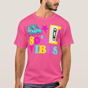 80s Vibes  Roller Skate Party Cassette Tape T-Shirt