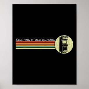80s Video Game Vintage Retro Arcade Old School  Poster