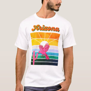 80's Vintage Arizona Sunset, Retro Color, Cactus T-Shirt