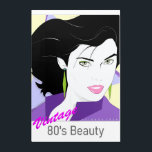 80's Vintage Beautifull Woman pop art<br><div class="desc">An elegant and sophisticated art piece. A woman wearing 1980s fashion,  awakening in us the desire to display it in a special place to admire and certainly travel back in time.</div>