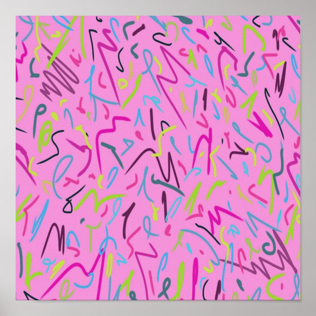 80s Vintage Print in Pink (Front)