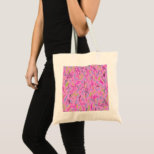 80s Vintage Print in Pink Tote Bag