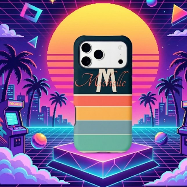 80s vintage simple Stripe custom monogram initial (Creator Uploaded)