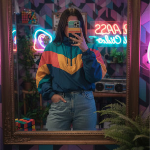 80s vintage Stripe simple monogram initial custom iPhone 16 Pro Max Case