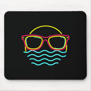 80s vintage sunglasses sign beach vacation miami mouse pad