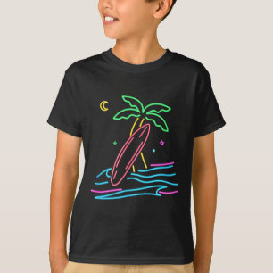 80s vintage surf retro style miami surfer beach T-Shirt