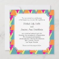 80's Wedding Theme Style Geometric Pattern