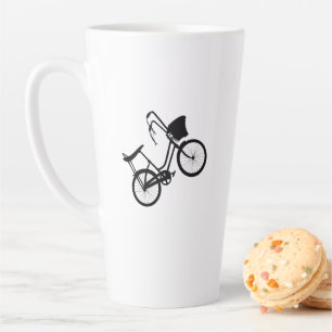 80's Wheelie (Black) Latte Mug