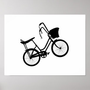 80's Wheelie (Black)  Poster