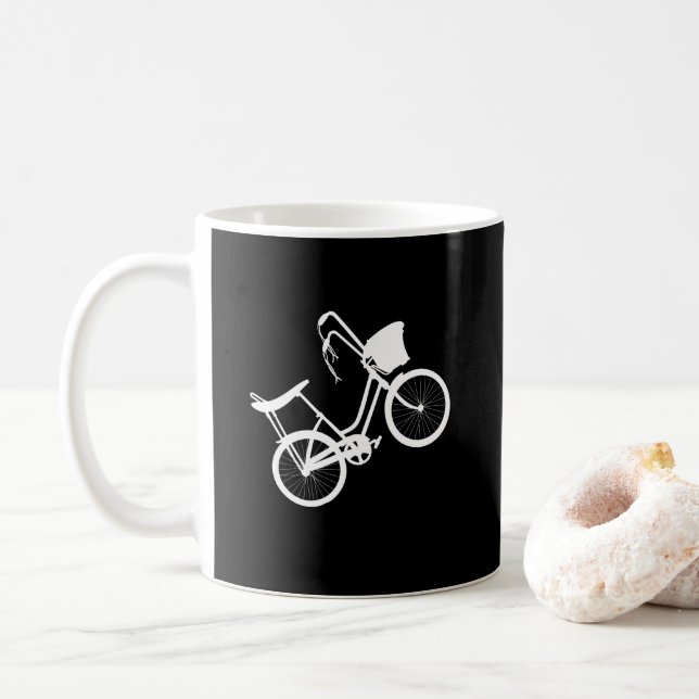 80's Wheelie (White) Coffee Mug (With Donut)