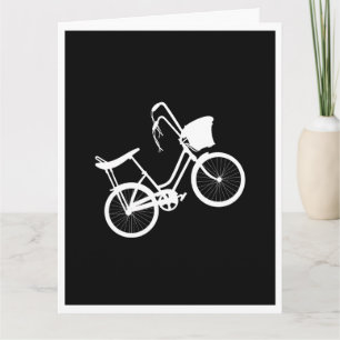 80's Wheelie (White) Folded Greeting Card