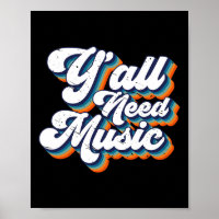 80s Y'all Need Music 1980s Retro Vintage Throwback