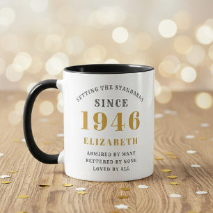 80th Birthday 1946 Add Name Elegant Mug