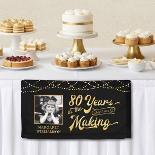 80th Birthday 80 YEARS IN THE MAKING Lights Banner
