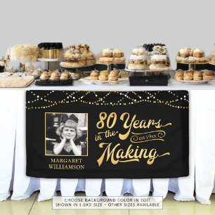 80th Birthday 80 YEARS IN THE MAKING Lights Banner
