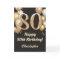 80th Birthday Black and Gold Balloons Confetti