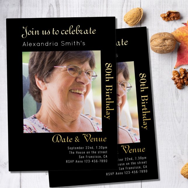 80th Birthday Black Gold (Creator Uploaded)