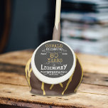 80th Birthday Black Gold  Legendary Retro<br><div class="desc">Personalised elegant cake pops that are easy to customise for that special 80th birthday party. The retro black and gold design adds a touch of refinement to that special celebration.</div>