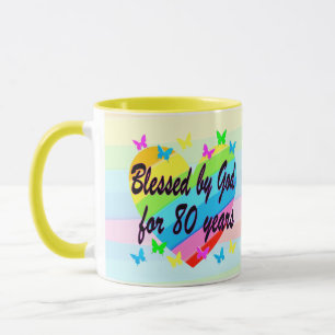 80TH BIRTHDAY BLESSINGS AND PRAYERS MUG