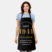 80th Birthday Born 1941 Black Gold Lady's