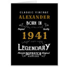 80th Birthday Born 1941 Vintage Giant Personalised