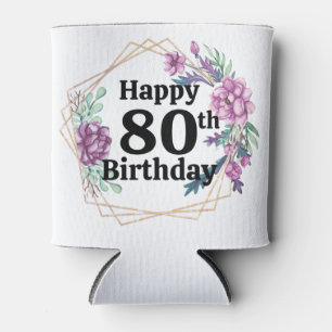 80th Birthday Can Cooler