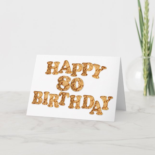 80th Birthday card for a cookie lover (Front)