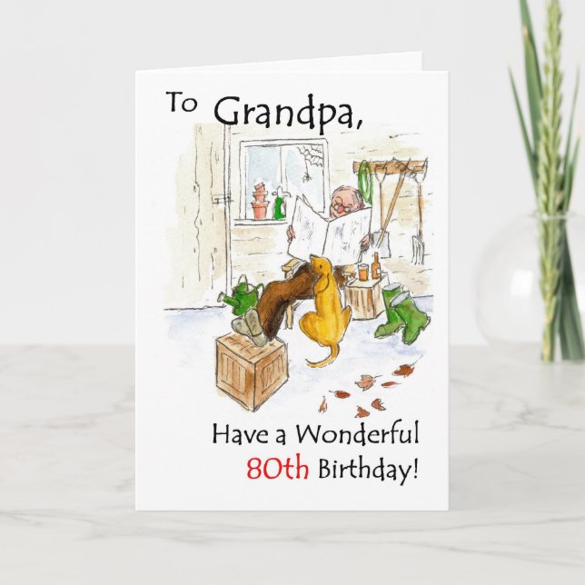 80th Birthday Card for a Grandfather (Front)