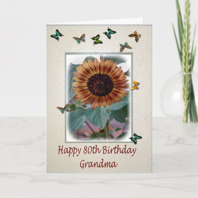 80th Birthday Card For Grandma (Front)