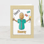 80th Birthday Card for Him - Funny and Fun<br><div class="desc">Let that special guy celebrating his 80th birthday know that you are toasting him on his special day ...   Personalise it with his name</div>
