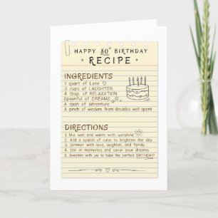 80th Birthday Card for Mum or Dad
