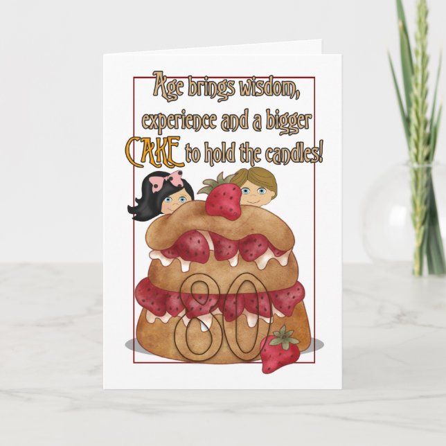 80th Birthday Card - Humour - Cake (Front)