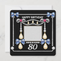80th Birthday Card Tudor Royality Inspired Diamond