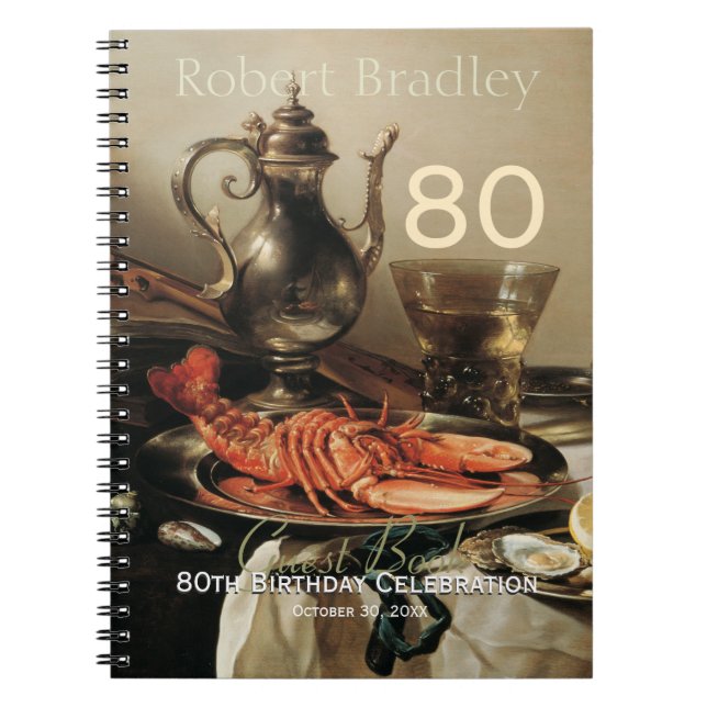 80th Birthday Celebration Customisable Guest Book (Front)