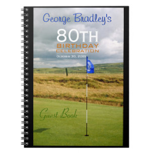 80th Birthday Celebration Golf Guest Book