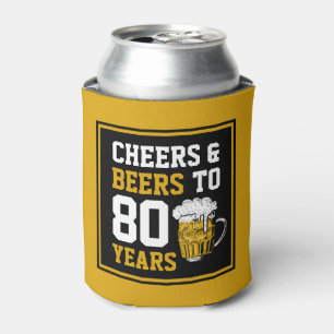 80th Birthday Cheers & Beers to 80 Years Can Cooler