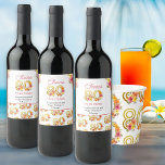 80th Birthday Cheers to 80 Year Floral Gold Number Wine Label<br><div class="desc">80th birthday wine labels with editable toast,  personalised wording and gold number 80 decorated with pretty flowers. Feminine and elegant design with watercolor floral arrangements in shades of pink yellow orange and purple. Perfect for 80th birthday celebration,  spring or summer birthday lunch,  garden tea party etc.</div>