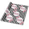 80th birthday chic pink roses black white stripes