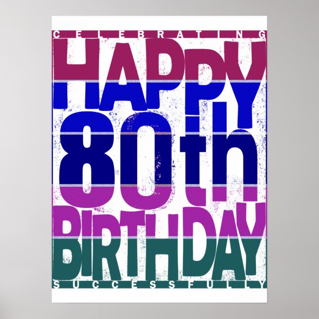 80th birthday_color  poster (Front)