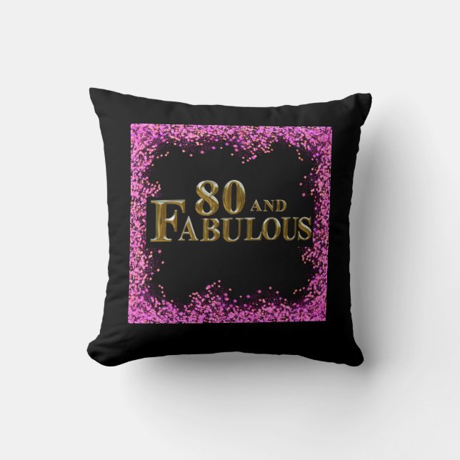 80th Birthday  Cushion (Front)
