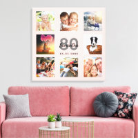 80th birthday custom photo collage rose gold name