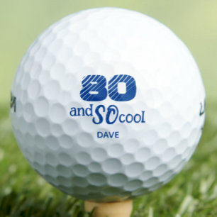 80th Birthday Dad Gift – Blue Cool 80 Years Golf Balls