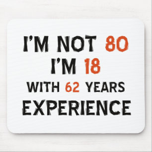 80th birthday designs mouse pad