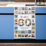80th Birthday Family Photo Collage Template Tea Towel<br><div class="desc">Make that special person feel very loved with this wonderful photo kitchen towel birthday gift. Add your favourite images to create a heartfelt keepsake with loving memories.</div>